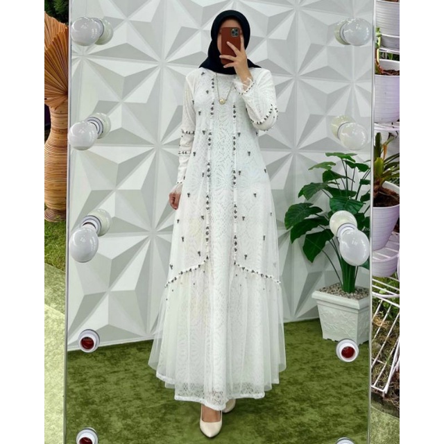 baju gamis wanita dress muslim terbaru Gamis ozias motif terbaru brukat halusGamis formalGamis kond 