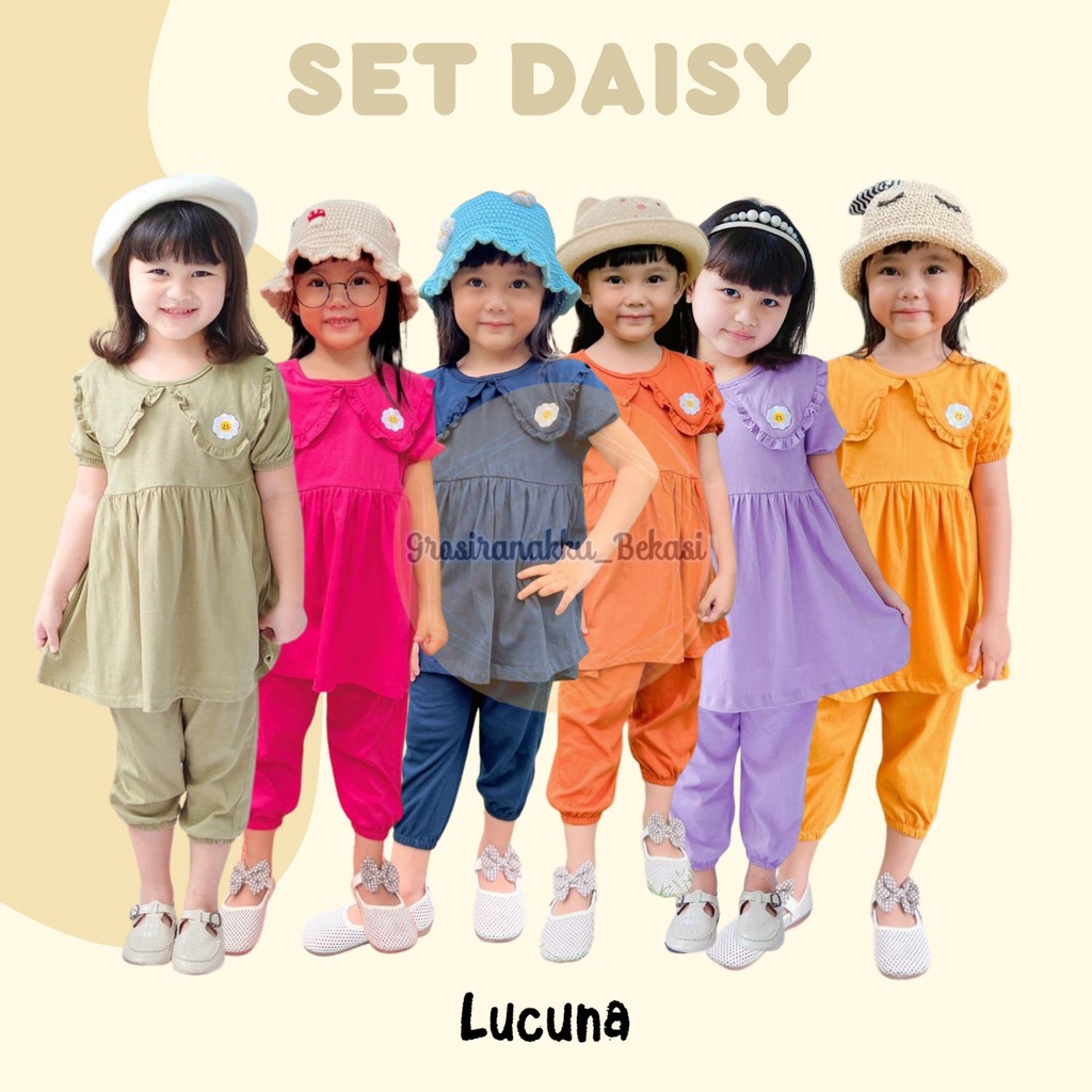 Setelan Anak Lucuna Daisy Mix Warna 1-5 tahun