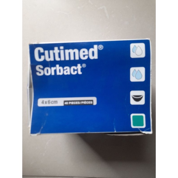 Cutimed Sorbact Swab 4x6 cm Plester Luka Kronis Lukah Bedah Operasi