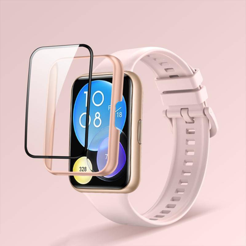 Case Tempered Glass bumper Full cover Proteksi HUAWEI watch Fit 2 ES