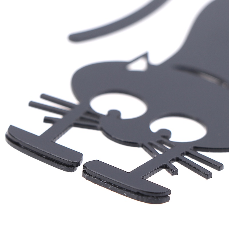 1PC Creative Waterproof Durable 3D Stereo Cartoon Wacky Black Cat Bookmarks For  Office School