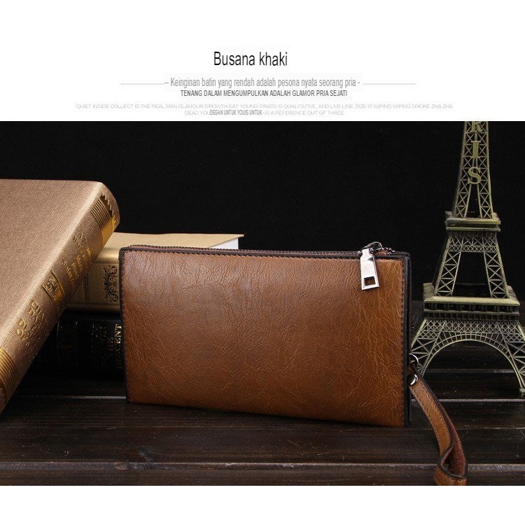 CYS DOMPET PANJANG PRIA FASHION KOREA STYLE MEN CLUTCH KULIT TERLARIS GROSIR COD IMPORT D24