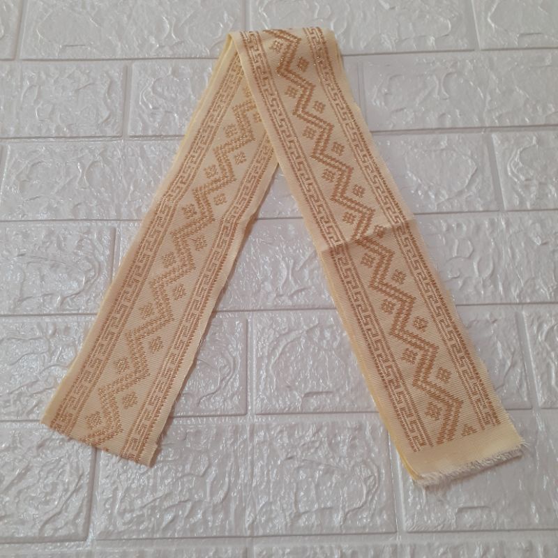 SELENDANG/OBI SONGKET BALI-Cream gold