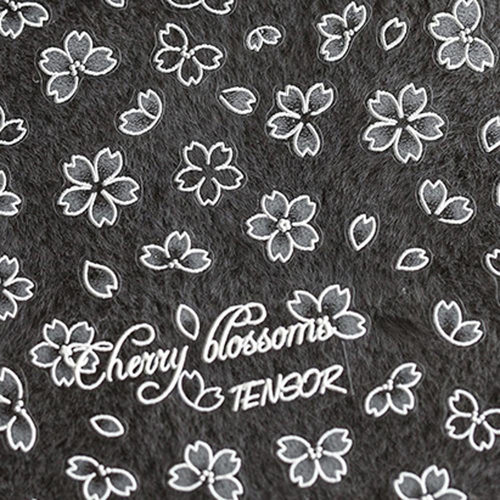 Mxbeauty Sakura Stiker Kuku Wanita Perempuan Timbul Bunga Tipis Transparan DIY Nail Decals
