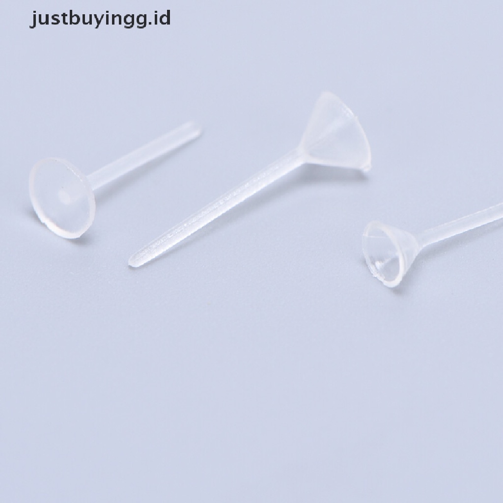 500pcs / Lot Pin Pad Kosong Bahan Plastik Untuk Membuat Perhiasan Anting Stud