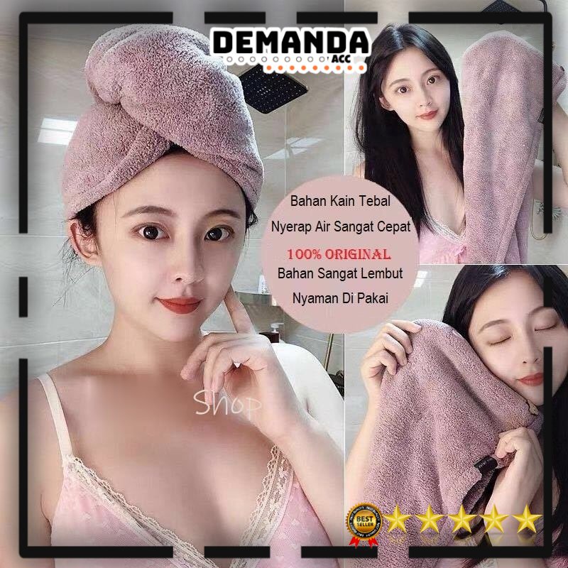 Handuk Keramas Cepat Kering Magic Head Towel Fast Dry Hair Bahan Microfiber Handuk Turban