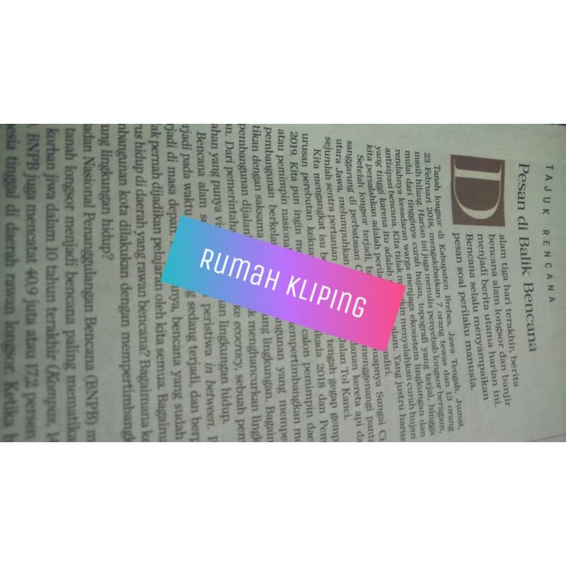 Koran Bekas Untuk Kliping TAJUK RENCANA/TAJUK/EDITORIAL TEKS
