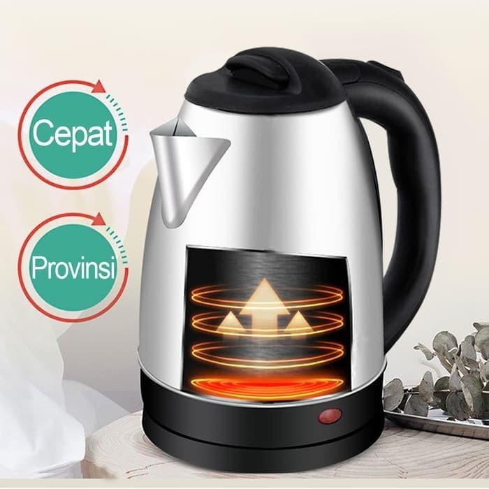 BAROKAH GAMIS MAGIC KETTLE ELECTRIC TEKO LISTRIK PEMANAS TERMOS AIR STAINLESS 350 W