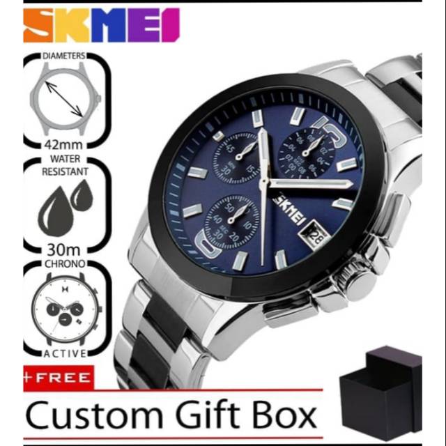 SKMEI jam Tangan Analog Pria - 9126 - Jam Tangan Pria Original SKMEI - Biru