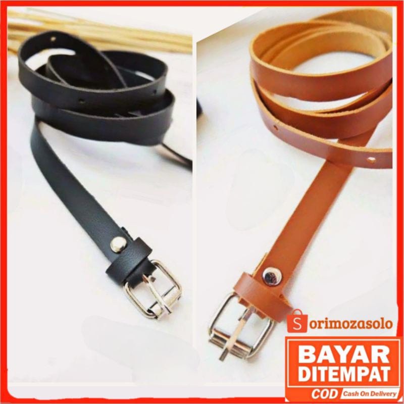 Orimoza Xandra Rok Jeans Panjang Kancing Depan Button Denim Skirt Snow-BELT RANDOM SALE