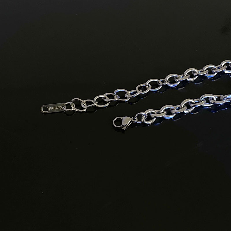 Kalung Rantai Dengan Liontin Bentuk Persegi Gaya Hip Hop