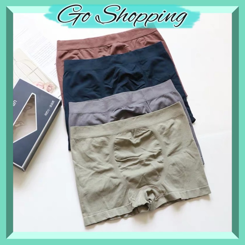 GO! BX499 Pakaian Dalam Boxer Pria Bahan Melar Elastis Lembut Murah import cod