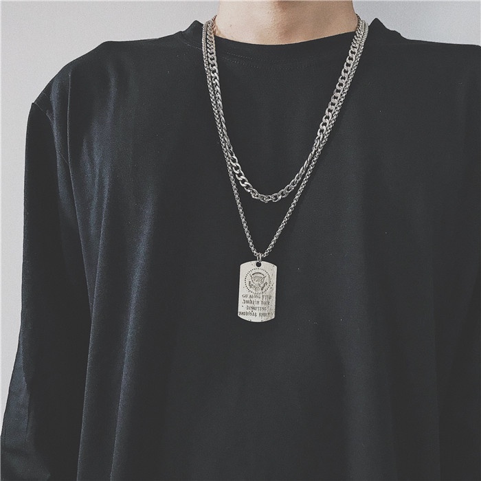 Disco melompat kalung pria dan wanita yang modis in liontin keren hip hop all-match sweater chain St