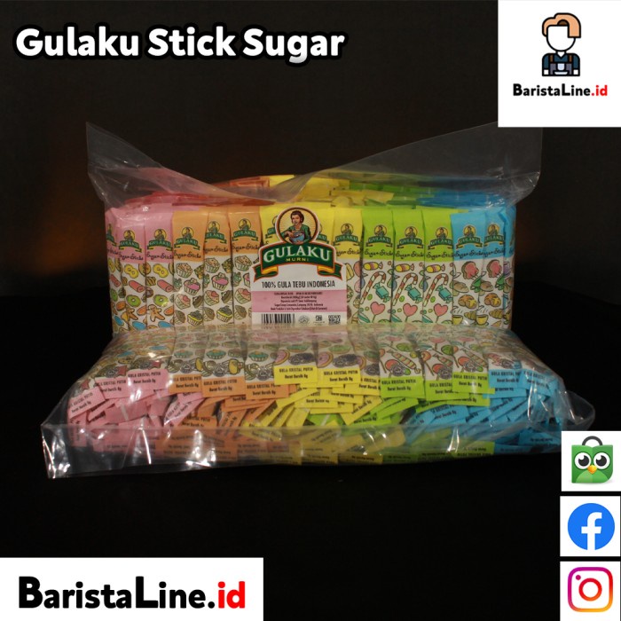 

Gulaku Stick ( Gulaku Sugar Stick Sachet ) 250pcs