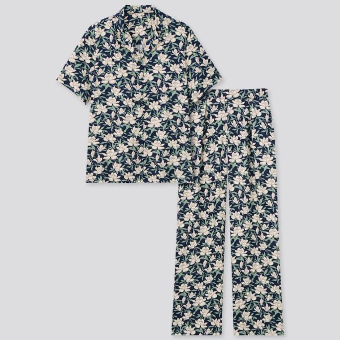 UNIQLO - WOMEN PIYAMA RAYON SATIN JOY OF PRINT 440490 || BAJU TIDUR TERBARU1010