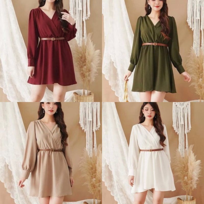 DRESS VARLA/ BLUS CEWE/ DRESS KOREA MURAH LD 100 size L