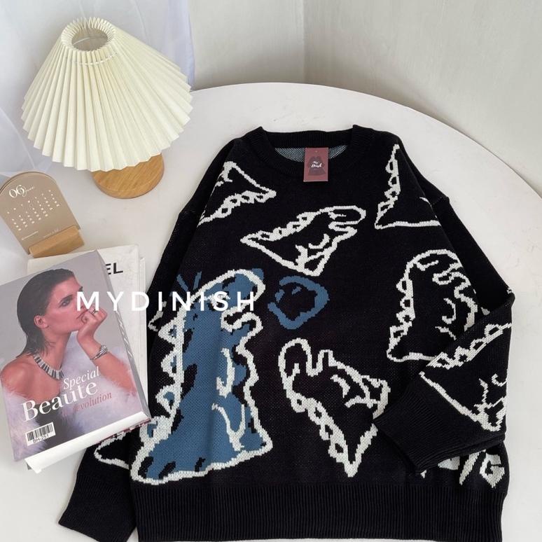 Dino Oversize Sweater Rajut Terbaru