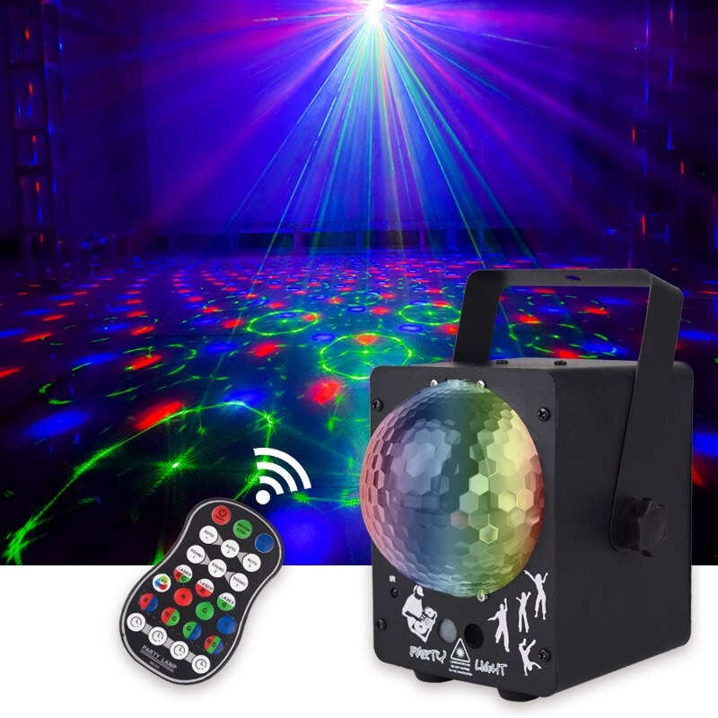 CAIYUE Proyektor Laser 3D Disco PAR LED 60 Patterns M-RGB-60A 220V Lampu sorot Panggung Pesta Disco DJ Par Light LED Disco Laser Light RGB Projector Party Lights 60 Patterns DJ Magic Ball Laser Party Holiday Christmas Stage Lighting Effect