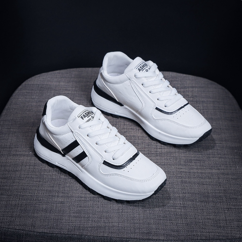 Sepatu sneakers wanita terbaru sepatu olahraga sepatu joging dan sepatu senam sepatu putih bermotif product original import-6