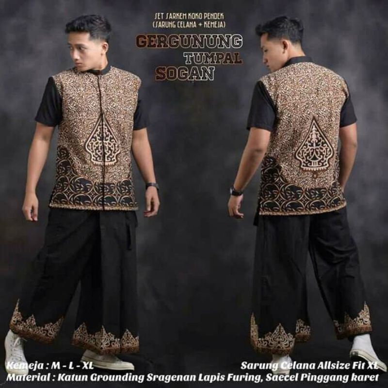 SET SARKEM (SARUNG + KEMEJA) KOKO PENDEK