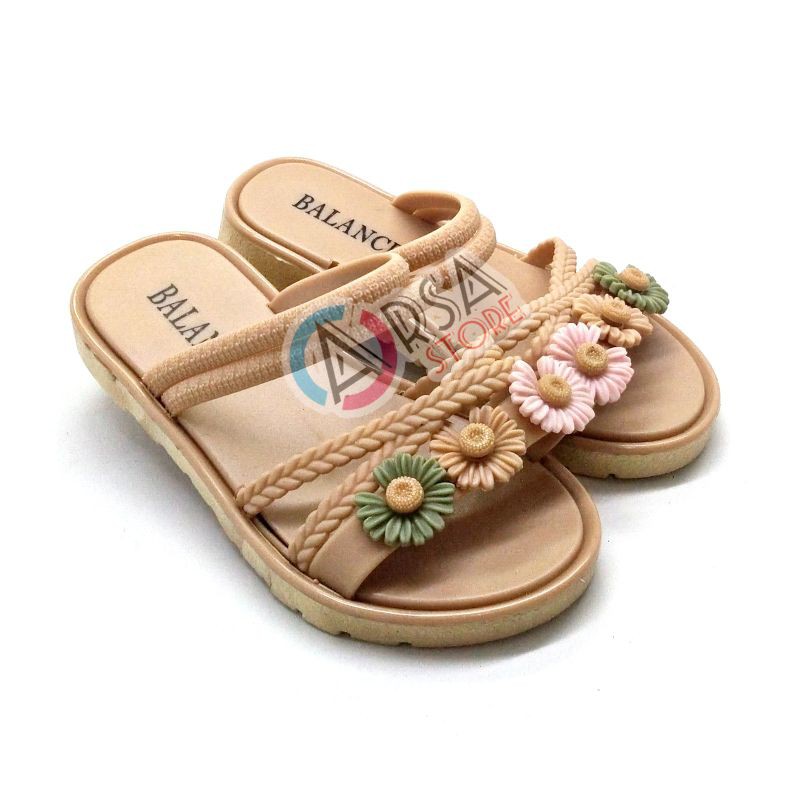 Sandal Jelly Anak Perempuan / Sendal Karet Tali Bunga / Sandal Anak Terbaru Usia 2 3 4 5 6 7 8 Tahun