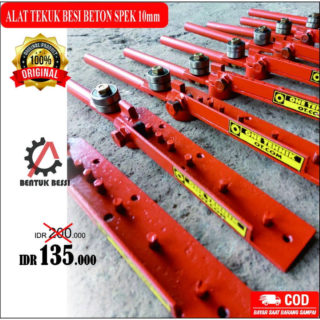 ALAT TEKUK BESI BETON SPEK 10mm BAHAN DASAR PLAT TEKUK BEGEL BENDING BESI