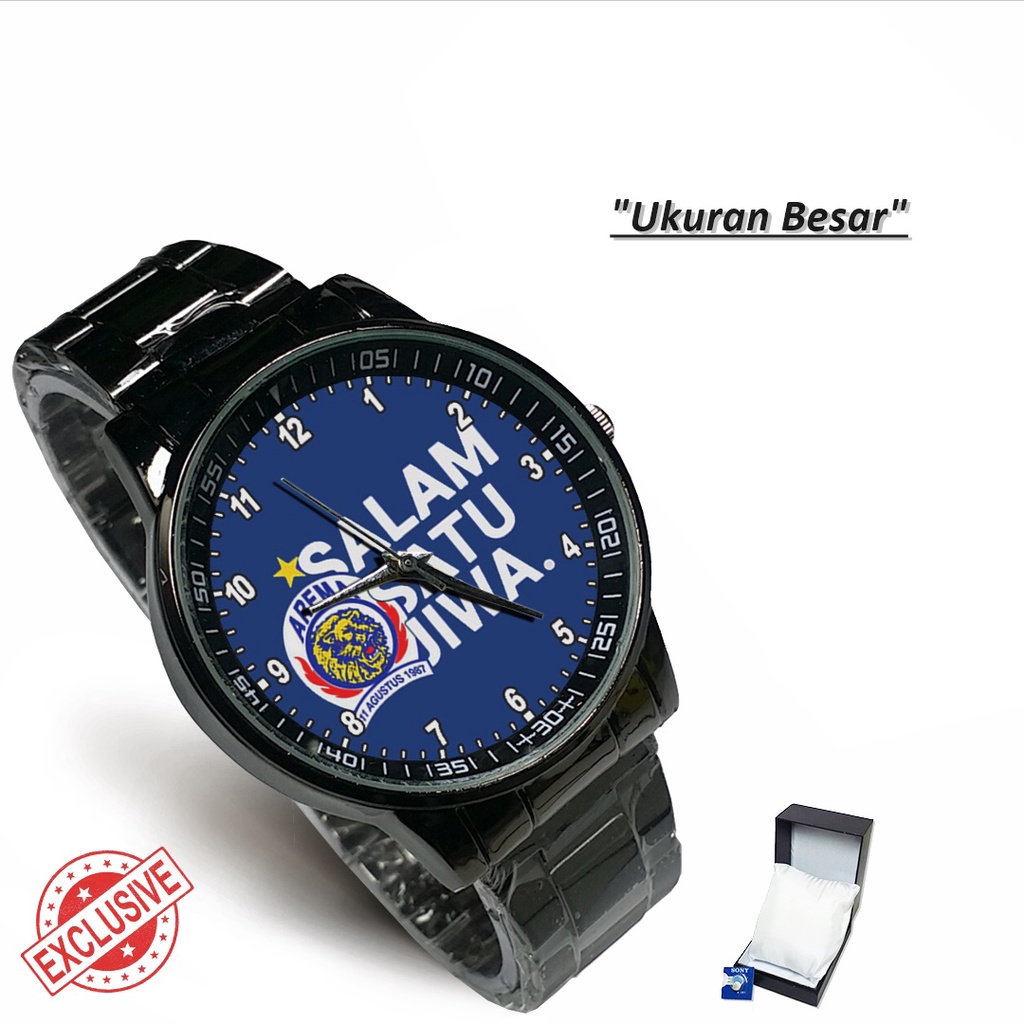 Jam Tangan Rantai Couple AREMA SALAM SATU JIWA - 2 (Awesome)