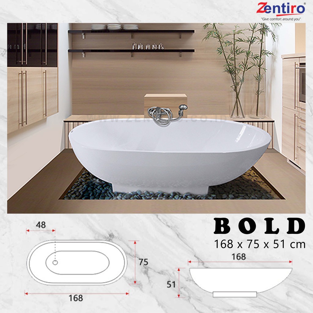 BATHTUB STANDING || BATHTUB MARBLE || BATHTUB ONYX ZENTIRO BOLD
