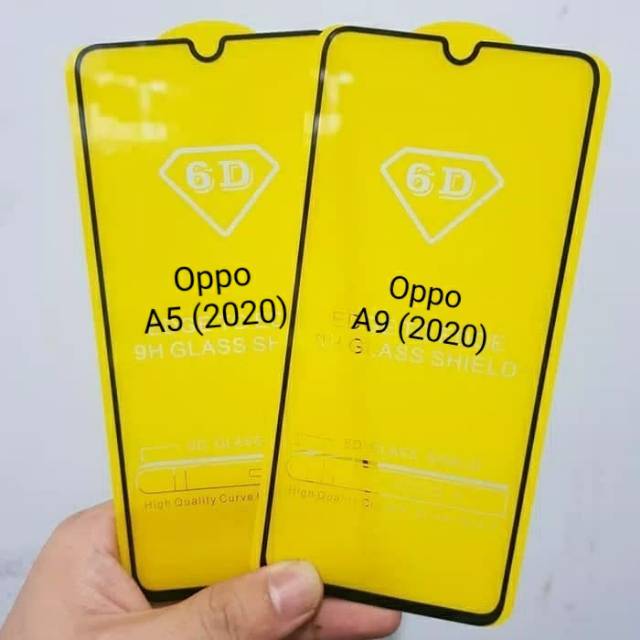 Tempered Glass Oppo A9 2020 / A5 2020 AntiGores Layar Kaca Full Cover 5D 9D 21D