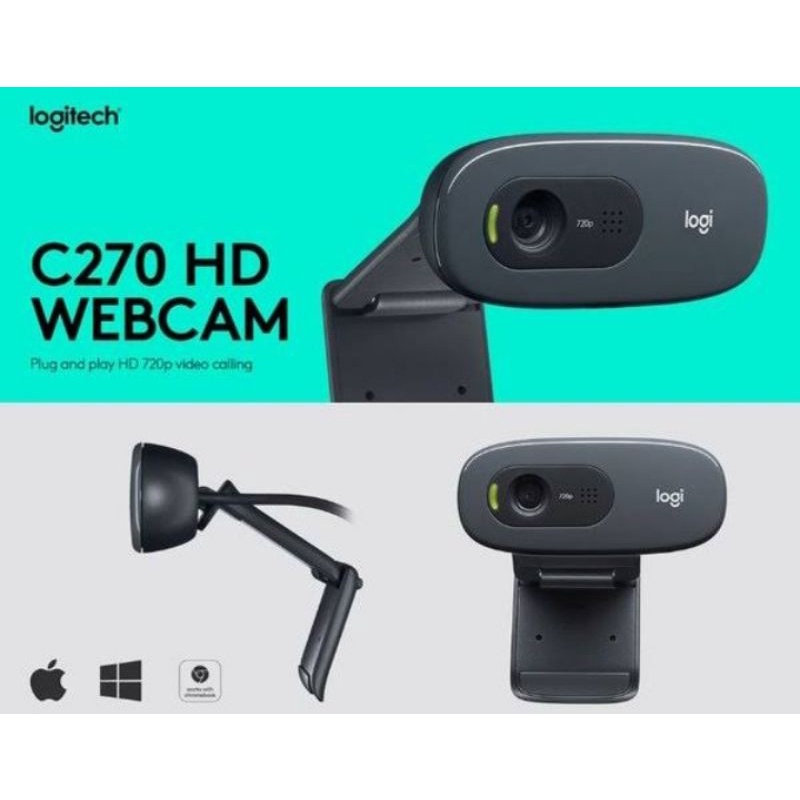 Webcam external pc&amp;laptop logitech c270 720mp Original webcam c270