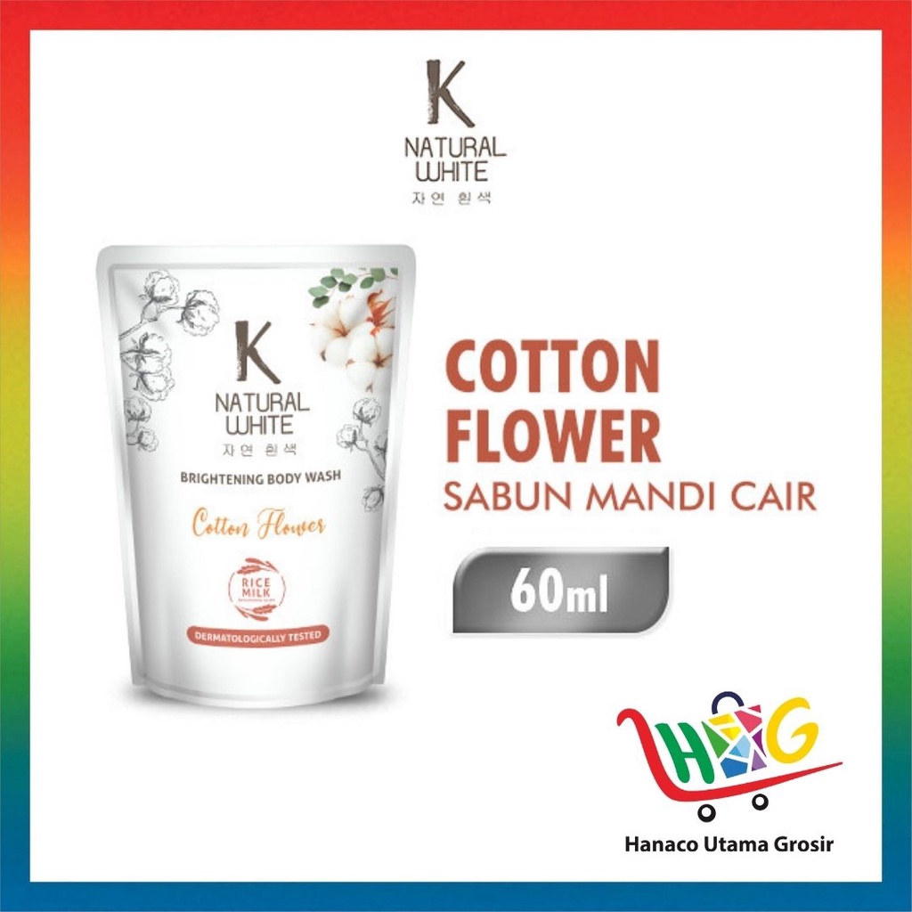 K Natural Bodywash White Pouch 60ml