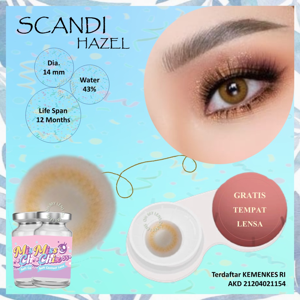 soflent SCANDI HAZEL brown Power Bisa Minus Sama / Beda Minus / Normal | soflens minus Terdaftar KEM