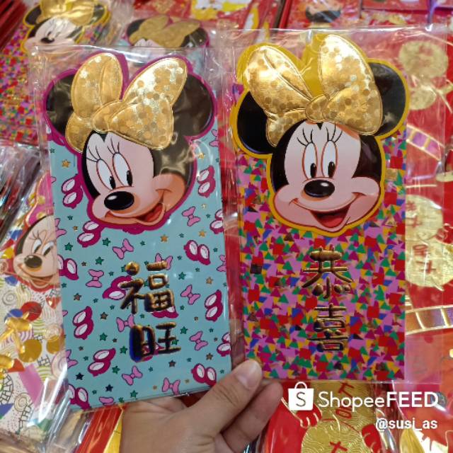 

Angpao lebaran 6pcs/ angpau sincia /amplop lebaran mickey mouse /hungpao tikus / kado imlek