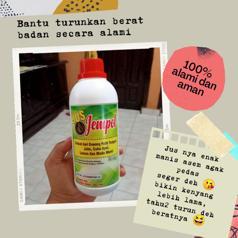 Herbal jus bawang tunggal jempol 250 ml diet dan turunkan berat badan, langsing sehat, diet alami (b