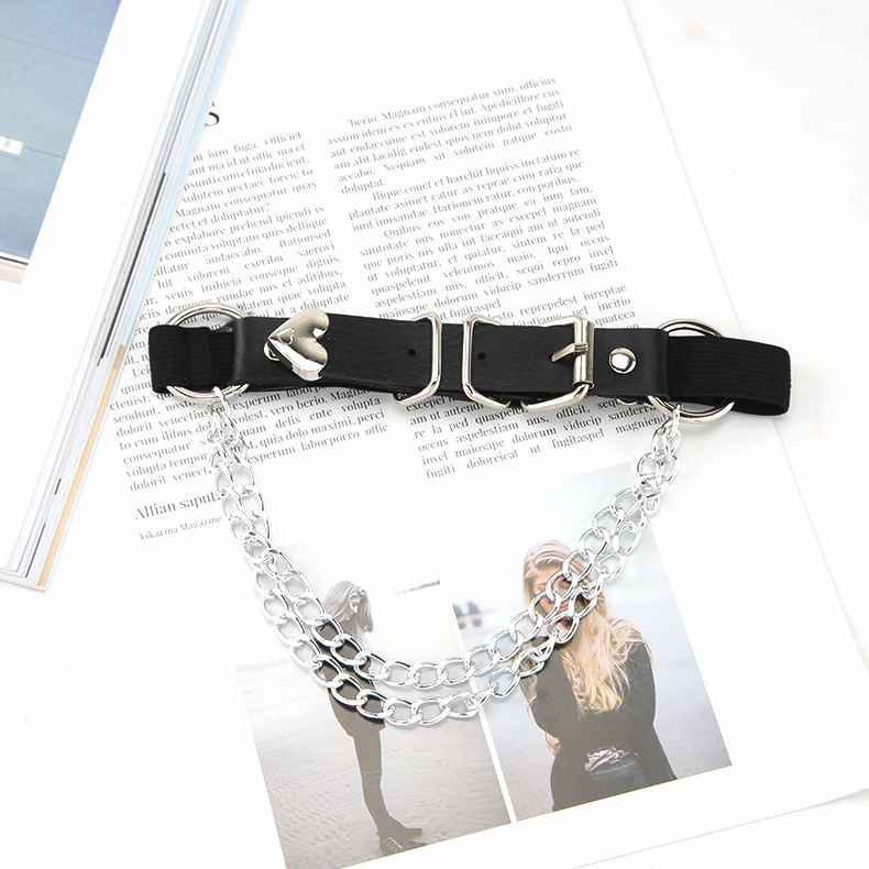 CSP065 – Kalung Choker Sabuk Garter Paha Gelang Rantai Hati Gothic Lolita Aksesoris Cosplay