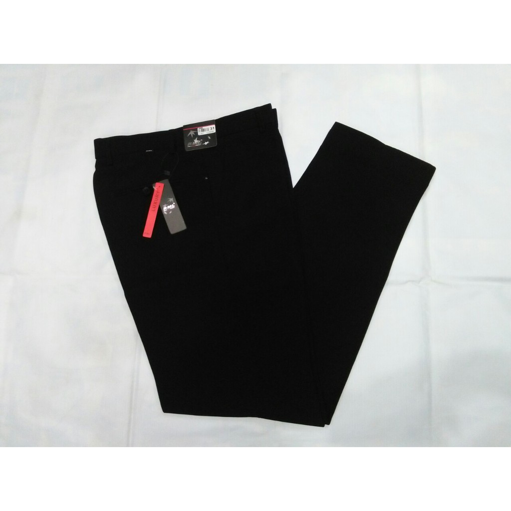 Celana RML Bahan / Formal / Kantor Warna Hitam Khusus Size 21 - 28