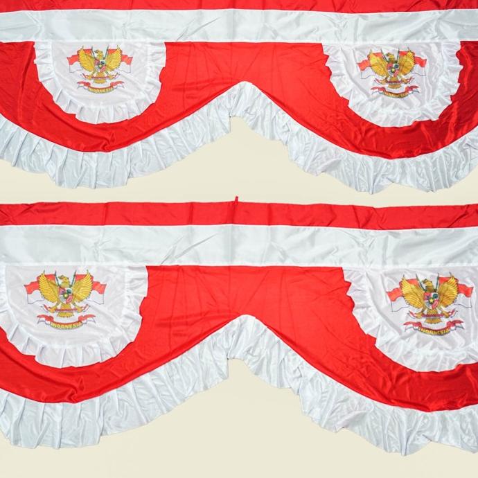 Bendera Rumbai Merah Putih Garuda 5 Gelombang 5 Meter