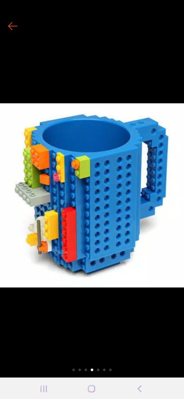 Gelas Mug Lego Kubik Build-on Brick Unik 936sn Red Black