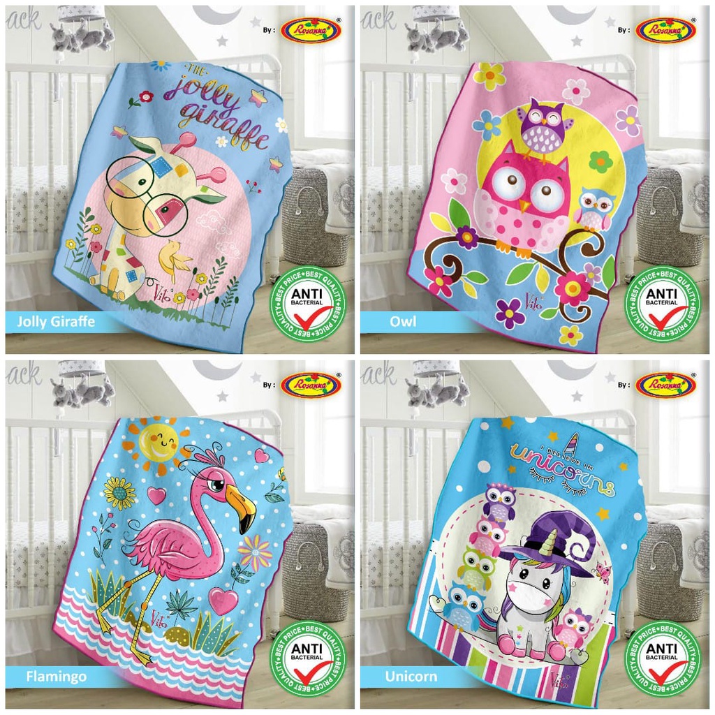 Selimut Vito Kids Sutra Panel / Selimut Anak Uk.100 x 140 By Rosanna