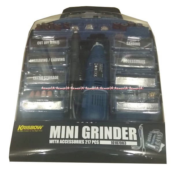 Krisbow Mini Grinder With Accessories 217Pcs Alat Mesin Gerinda Grinder