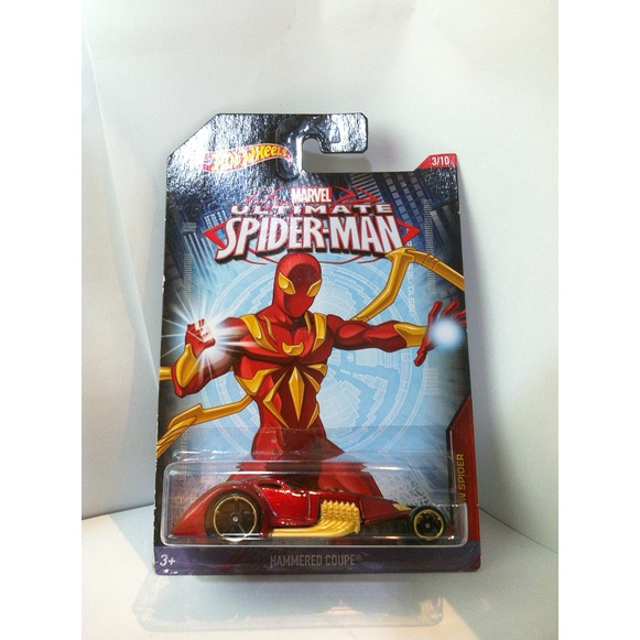 Hot Wheels. 2015 Marvel Ultimate Spider-Man Series - 3. Hammered Coupe. Iron Spider Kroger by MATTEL