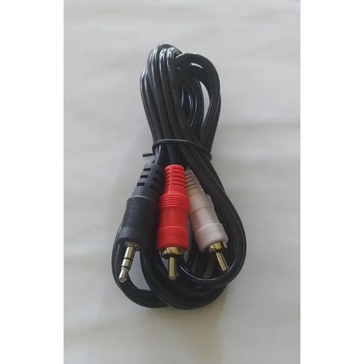 Jual Kabel Aux Audio Hitam Transparan In Jek Rca To Mini Stereo Mm Meter Shopee