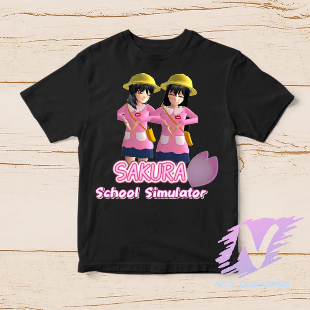 sakura school simulator baju kaos anak