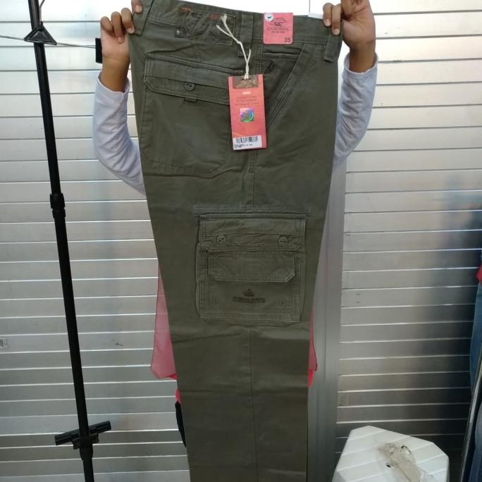 Promo CARDINAL Original Mens Casual Katun Cargo Celana Warna Campur