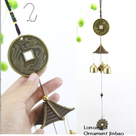 Fungling Genta Angin Lonceng Tiga Dengan Ornament