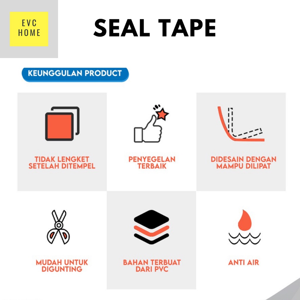 EVCHOME 320cm X 3,8cm Penutup Celah Dan Pengaman Siku Seal Tape Protection Dengan Perekat