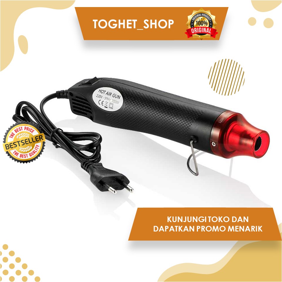 Alat Pemanas Udara Solder Uap Elektrik Pemanas Portabel Tembakan Panas Stiker Vinil + Power On Off d