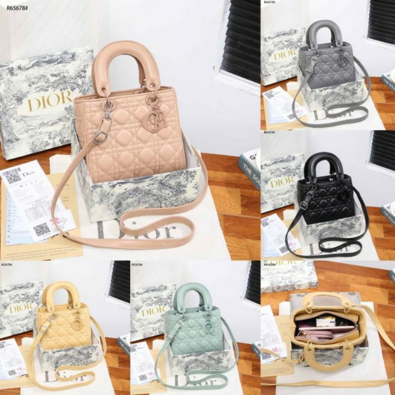 tas Dior lady ultra matte green