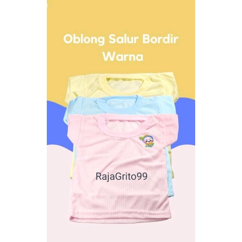 Kaos Oblong Bordir Bayi Lengan Pendek Halus / Setali Bayi Bordir Motif Size Large / Stali Bayi Pendek Newborn (1pcs)