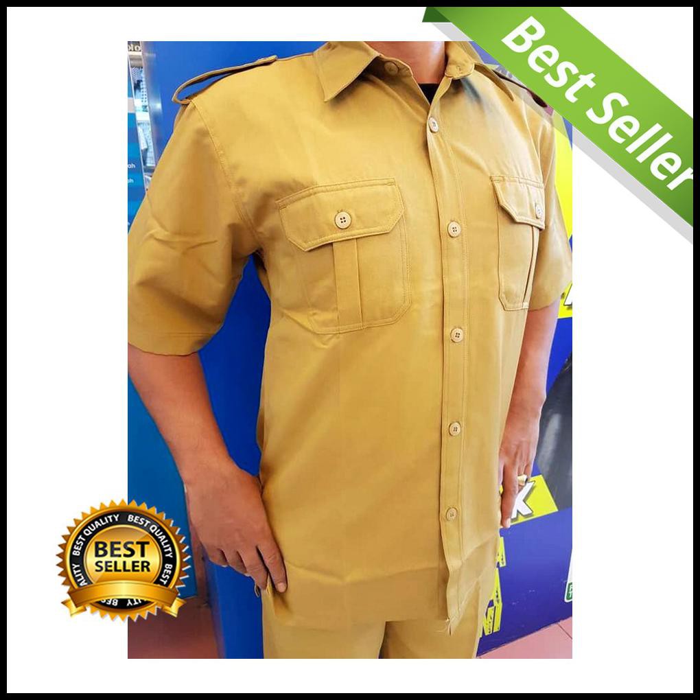 BAHAN SUPER BAJU SERAGAM PEMDA COKLAT, SETELAN PEMDA, PNS PEMDA, KEMEJA DAN CELANA